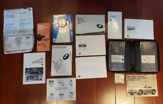 1996 BMW Z3 Roadster Convertible Owner's Manual User Guide Complete Set