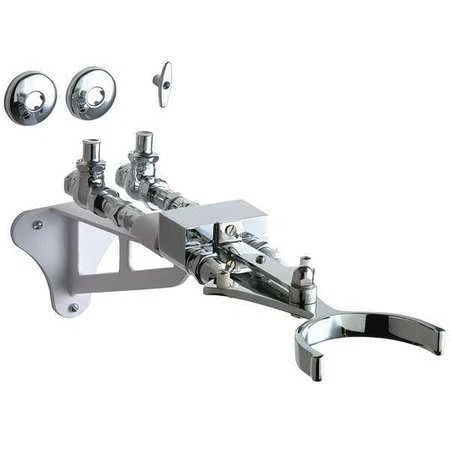 Chicago Faucet 745-Voabcp Knee Actuated Pedal Box, Brass, 1/2 Fnpt