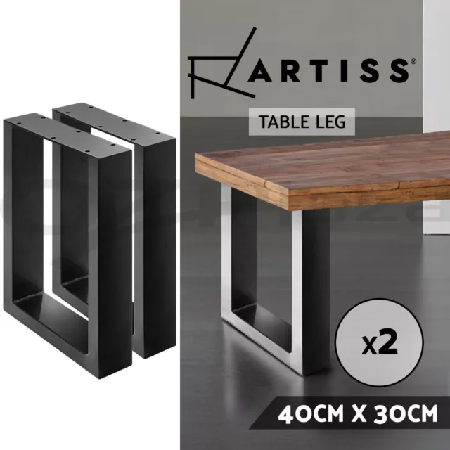 Artiss 2x Coffee Dining Table Legs Steel Industrial Vintage Bench Metal BOX 40CM