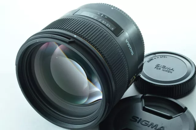 【Near Mint】Sigma 85mm f/1.4 EX DG HSM Telephoto Prime Lens for Nikon F