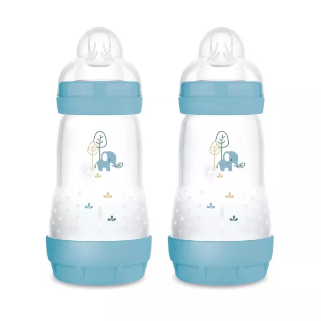 MAM Easy Start Anti-Colic Babyflasche 2 x (260 ml), Milchflasche für die Kombina