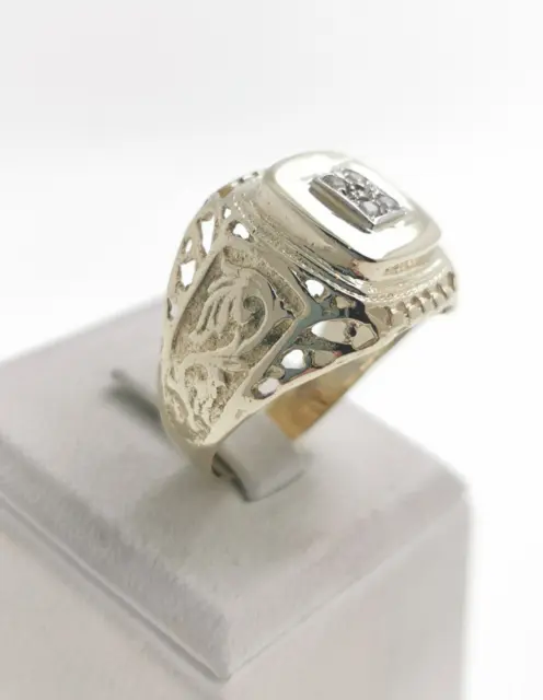 Siegelring Herrenring Goldring 14 Karat 585 Gold 7,1 Gramm Ring Größe 67