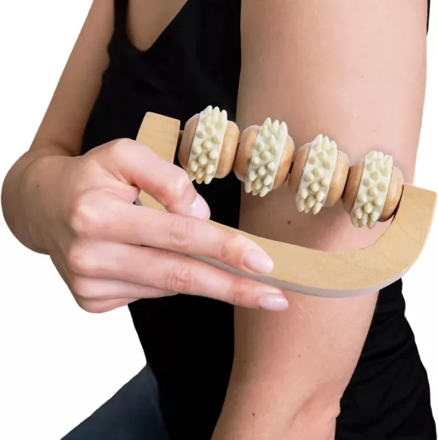 Wooden Massage Roller | Wood Therapy, Anti-Cellulite, Lymphatic Drainage Gua Sha