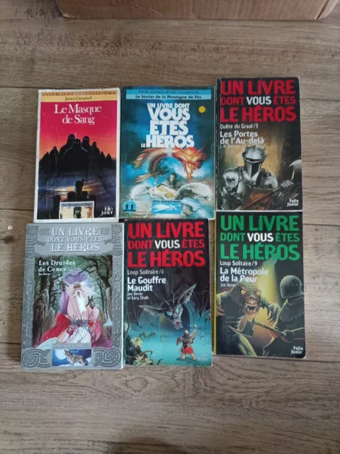 Lot de 6 livres dont vous êtes le héros LDVELH folio junior