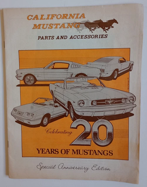 VINTAGE CALIFORNIA MUSTANG Parts And Accessories 1984 Catalog £11.60