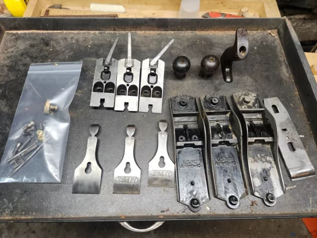 Stanley No 4 Planes, Type 13 Sweetheart Parts Lot. Vtg Plane Lot, Vintage Tools