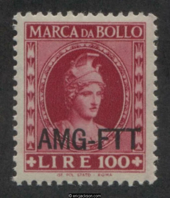 AMG Trieste Fiscal Revenue Stamp, FTT F50 mint, VF