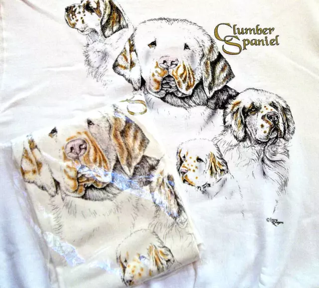 Clumber Spaniel Sweatshirt -T-shirt Set - Size XL 46/48
