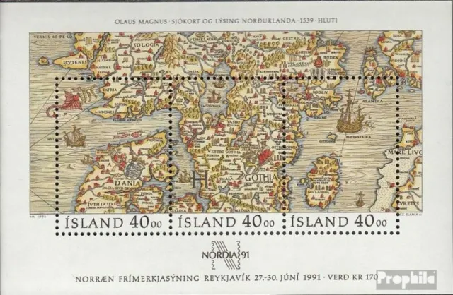 Island Block11 (kompl.Ausg.) postfrisch 1990 NORDIA EUR 8,5