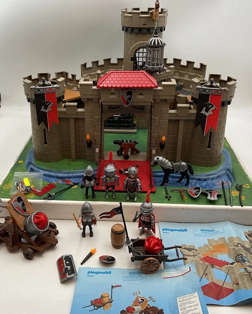 Pièce Détachée Playmobil 3666 - 2x Morceau De Mur De Château Médiéval - Pour Baron Lion/Faucon Chevalier