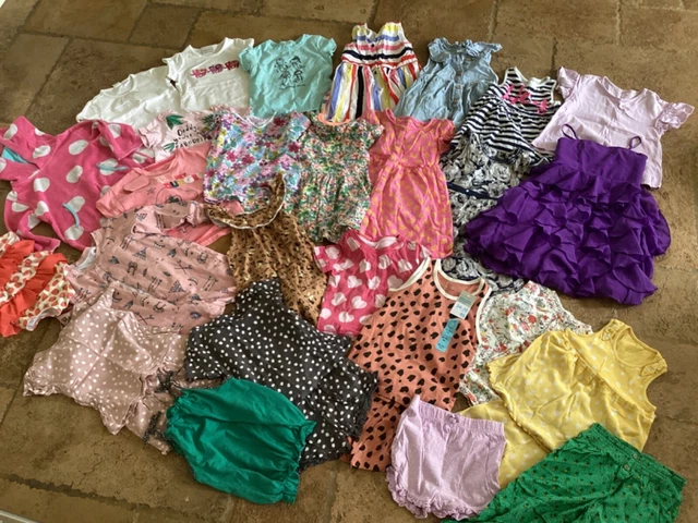 Girls age 2-3 handy Summer clothing bundle, 25+ items