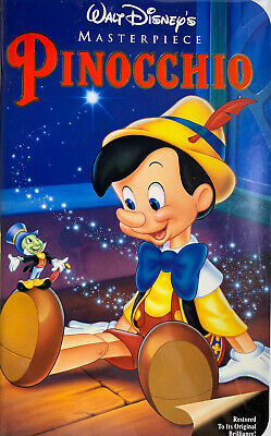 Pinocchio VHS Tape Walt Disneys Masterpiece Clamshell