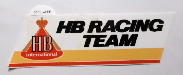Werbe-Aufkleber HB Racing Team International Motorrad Motorsport 80er