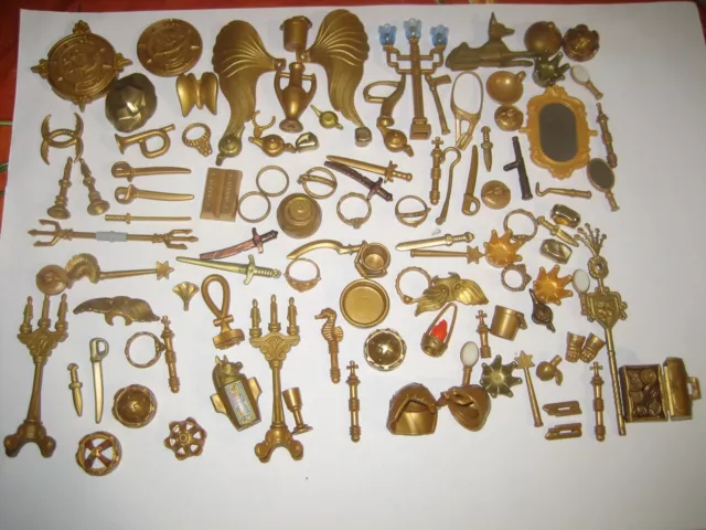 Lot 106 Pieces Playmobil Dorees Tresor Chateau Egypte Princesse Couronne Roi Pir