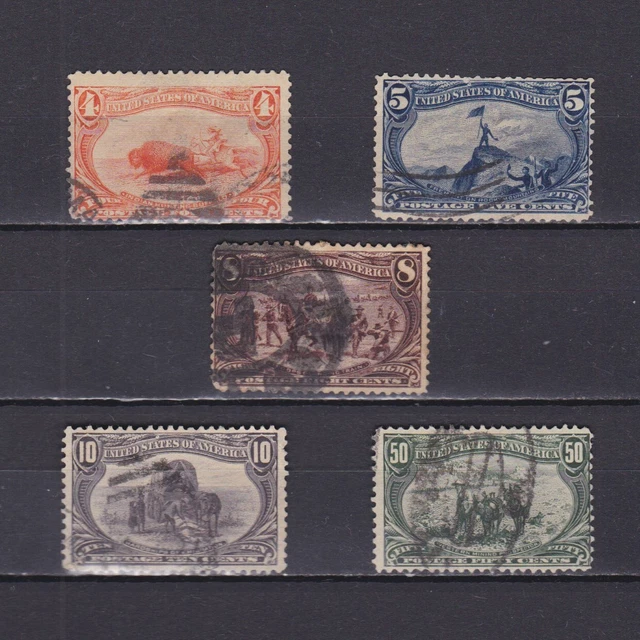 USA 1898, Sc# 287-291, CV $337, Trans-Mississippi exposition, part set, Used