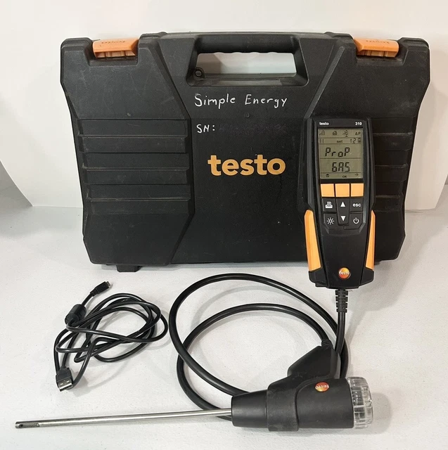 Testo 310 Residential Combustion Analyzer Kit w/ Case