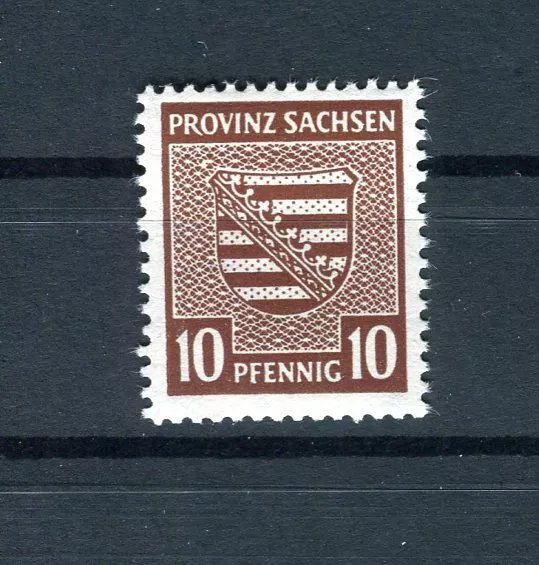 SBZ Provinz Sachsen 78 Yby postfrisch 10 Pf. Fluorgummierung geprüft (5311)
