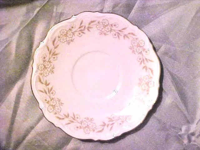 Vintage Mitterteich Lisa Royale Floral Fine China 6" Saucer Cream Germany M672