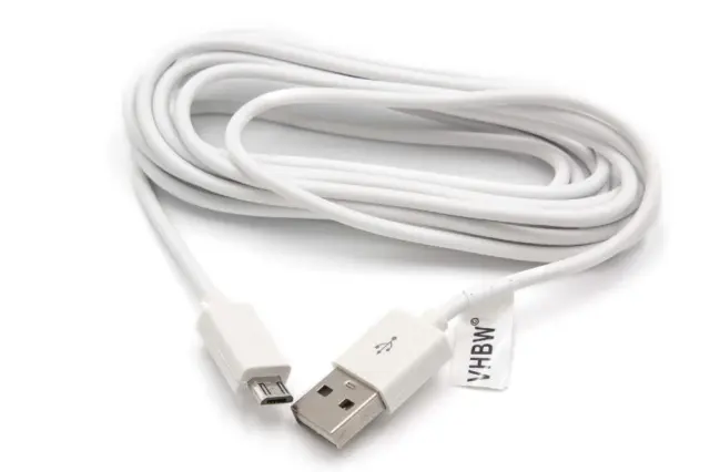 Câble de données micro-usb blanc 3m pour Panasonic HC-X810, HC-X929