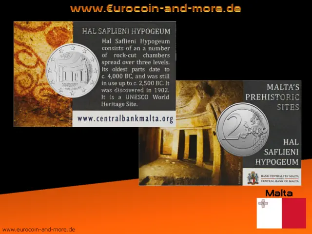 2 Euro Malta 2022  Hypogeum Temples Coincard