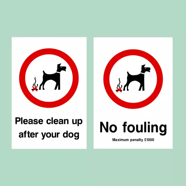 No Fouling / Please Clean Up Dog - All Materials - Sign / Sticker