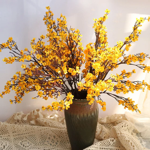 3 un. ramas de flores artificiales realistas para el aliento del bebé decoración de fiesta falso