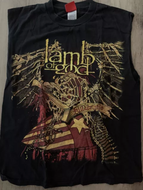 Lamb Of God Shirt M Killadelphia Vintage Cut Sleeves Sleeveless