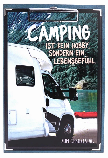 Wee Blue Coo Geburtstagskarte 'Wohnmobil-Surfausflug' - Hochwertig, 12,5x17,5 Cm, Aus Schottland