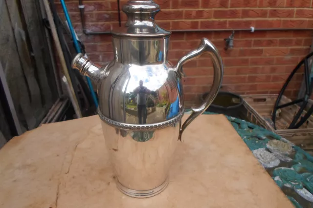 Vintage Poole Silver Co Silver Plated Cocktail Shaker HM 1001