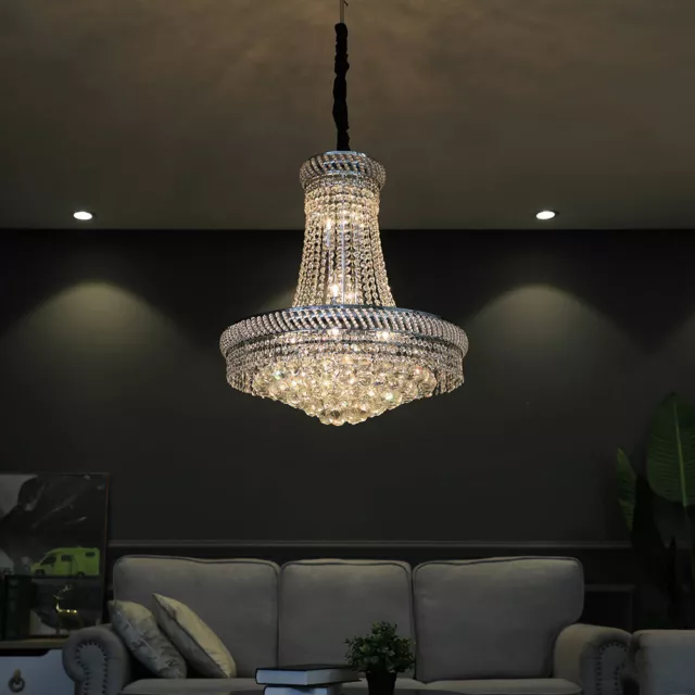 Pendant Light French Empire Crystal Chandelier Modern Hanging Lamp Elegant!