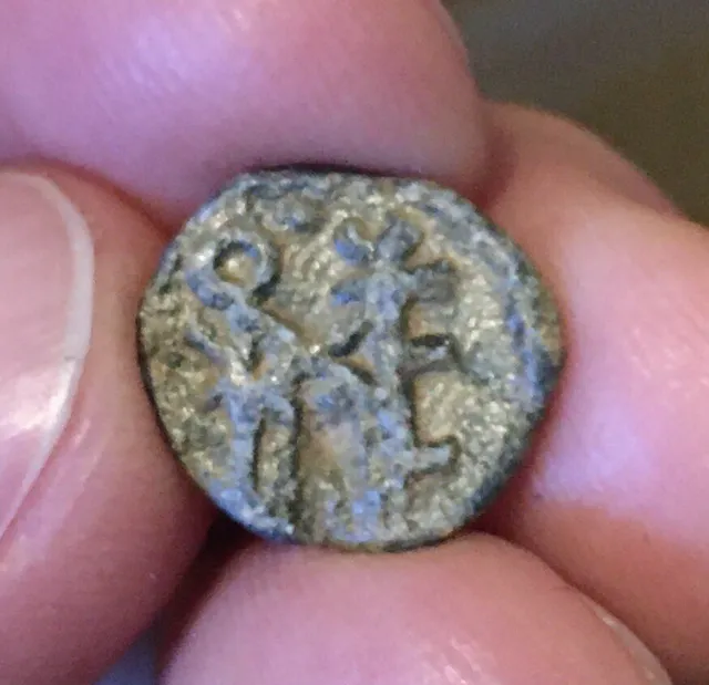 Byzantine 5-7th c. Lead Seal. Two (2) Unknown Block Monograms. ex-CNG