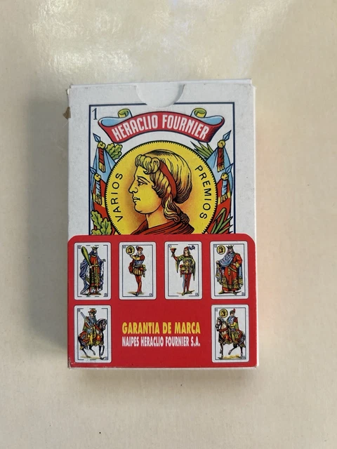 Jeu De Cartes Espagnoles Géantes C.1950 - Baraja Castillane FOURNIER - Complet, Boîte Usée