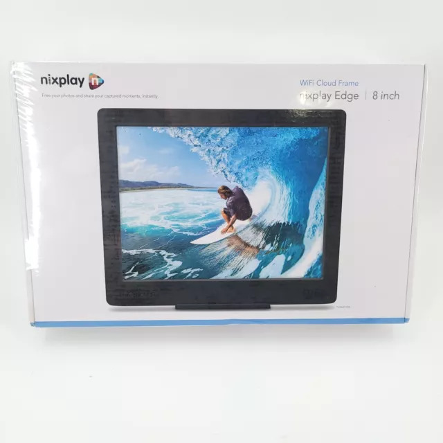 Nixplay Edge 8-Inch Wi-Fi Cloud Digital Photo Frame with HD Display SKU302