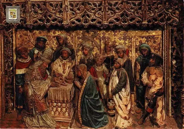 Postal Madrid. Monasterio de El Paular. Retablo gótico No. 23