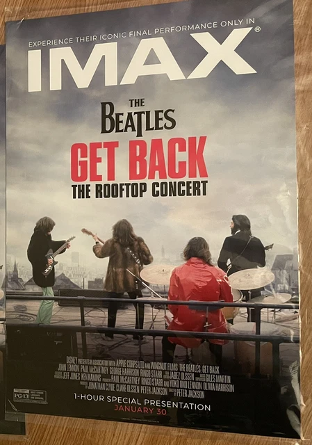 THE BEATLES : GET BACK - The Rooftop Concert 13x19 IMAX Mint POSTER - Sealed