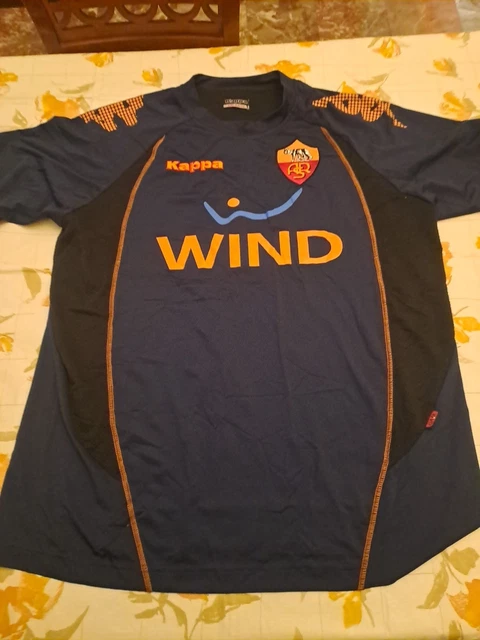 Maillot Vintage AS Roma De Rossi 2007-2008 Kappa Wind - Taille XL - 3ème Maillot