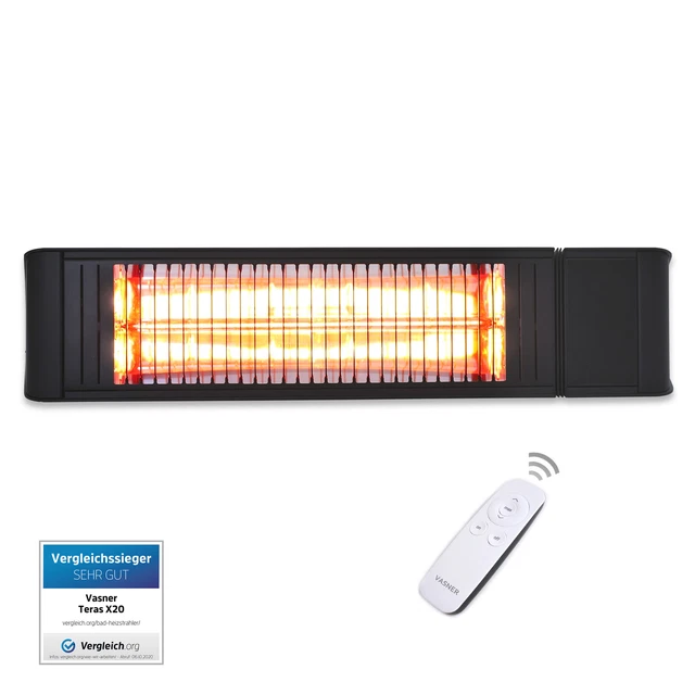 B-Ware VASNER Teras X20 Terrassen Infrarotstrahler Heizstrahler Schwarz