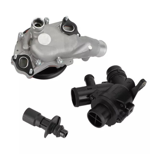 Water Pump w/ Bolts Gaskets Connector + Thermostat Kit Pour Jaguar Land Rover V8 2