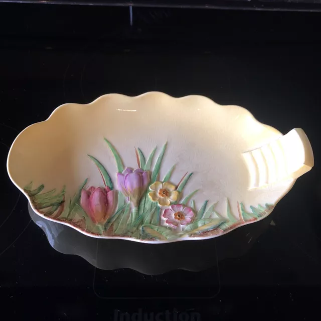 Carlton Ware Yellow one handled crocus dish Australian Design