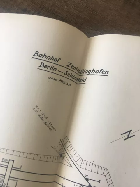 Schönefeld Flughafen Ostberlin '64 Gleisplan Reichsbahn Rbd Berlin Buchfahrplan