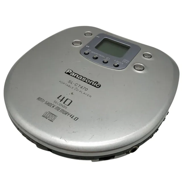 Panasonic SL-CT470 CD Player Getestet Tragbarer Discman Silber Anti Shock 4.0