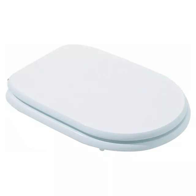 Tapa de Wc Savini Antibacterial Universal MDF Bisagras Cromo Color Blanco