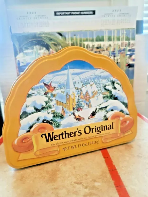 Vintage Werthers Original Candy Tin, Winter Holiday Scene, Limited Edition 2000