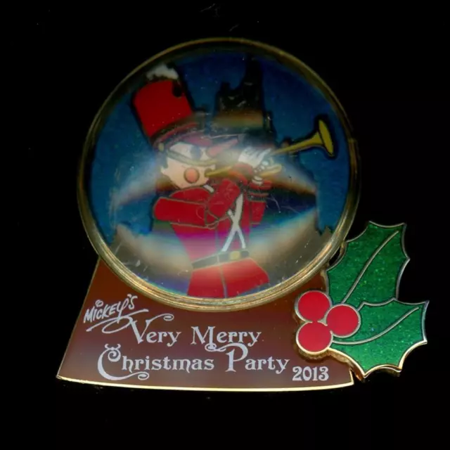 WDW Mickeys Very Merry Christmas Party 2013 Toy Soldier Snow Globe LE Disney Pin