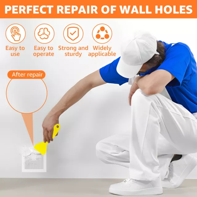 19Pcs Drywall Repair Kit 2/4/6/8inch Metal Wall Hole Repair Patch Kit ✽