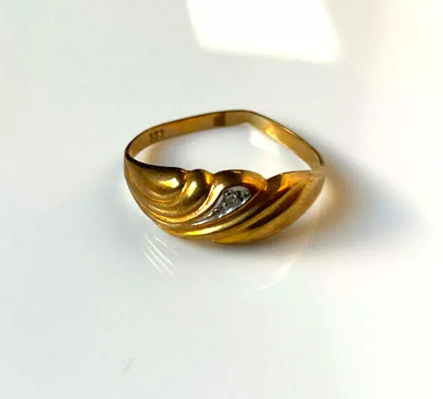 Vintage Anillo de Oro con Piedras 33erGold/8kt Antiguo Nobles Pieza de Joyería