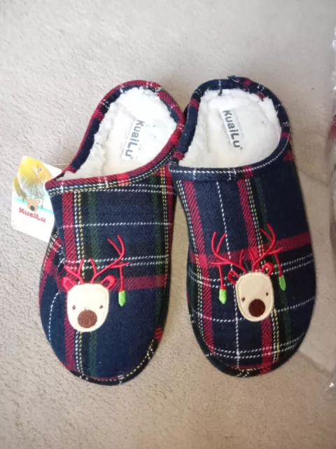 Reindeer Christmas Festive Slippers