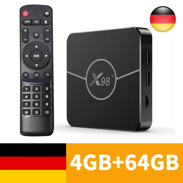 X98 Plus Smart TV BOX Android 11.0 Quad Core  2,4G/5G WIFI Netzwerk Media Player