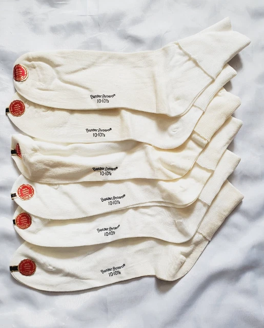 Vintage Buster Brown Cuff Socks Nos Size 10- 10 1/2