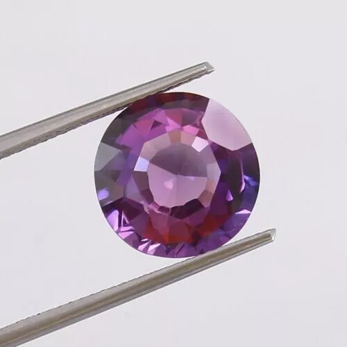 Natural Flawless Purple Pink Ceylon Sapphire Loose Round Gemstone Cut 8.05 Ct